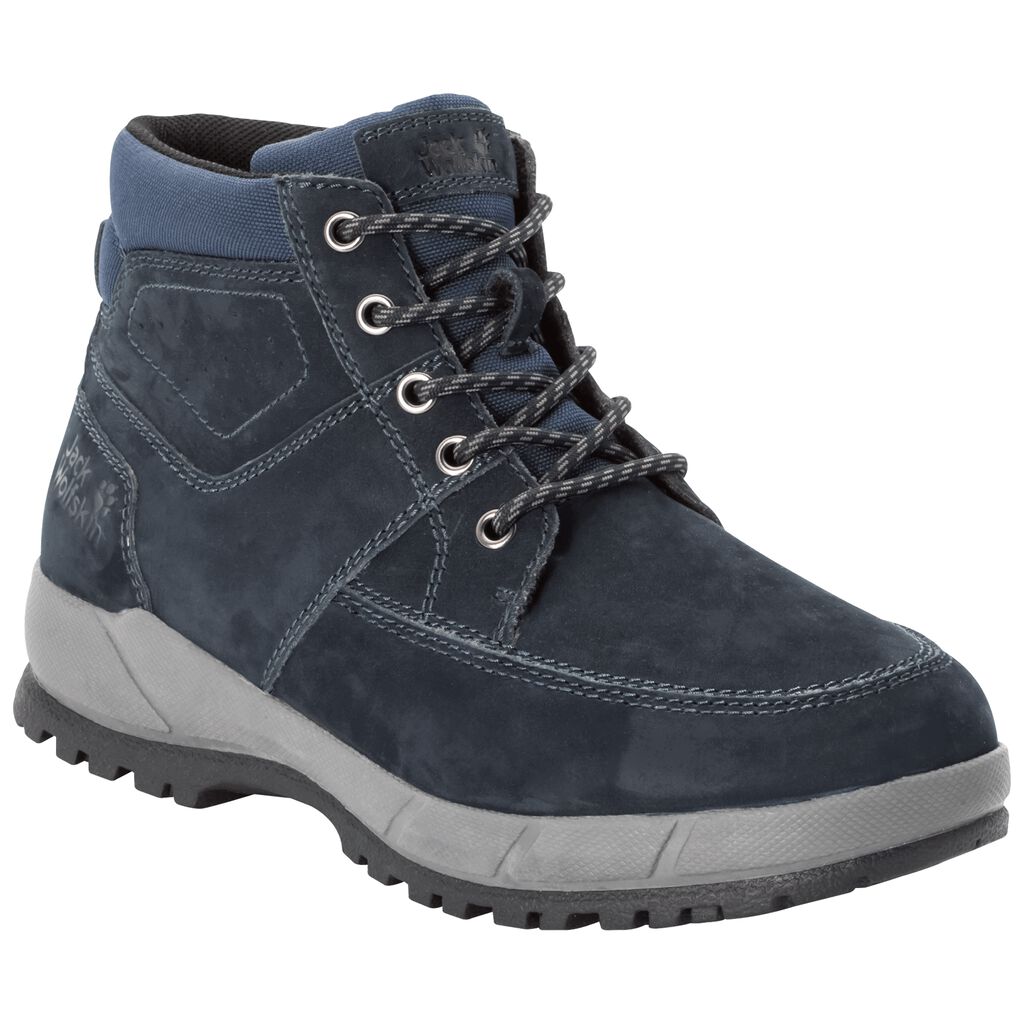 Jack Wolfskin JACKSON MID παπουτσια casual ανδρικα μπλε/γκρι | GR7795103